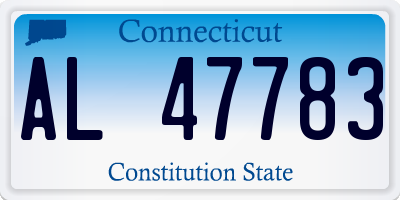 CT license plate AL47783