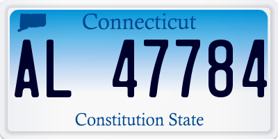 CT license plate AL47784