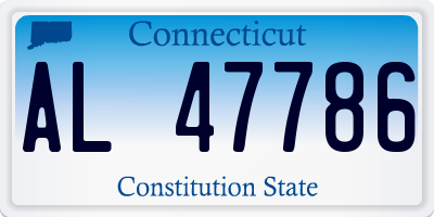 CT license plate AL47786