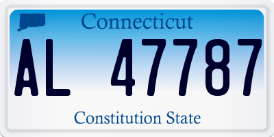 CT license plate AL47787