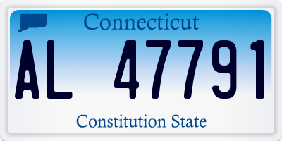 CT license plate AL47791
