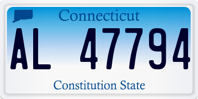 CT license plate AL47794