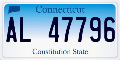 CT license plate AL47796