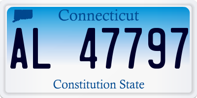 CT license plate AL47797