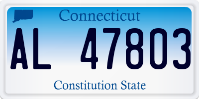 CT license plate AL47803
