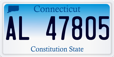 CT license plate AL47805