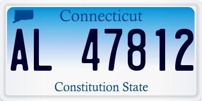 CT license plate AL47812