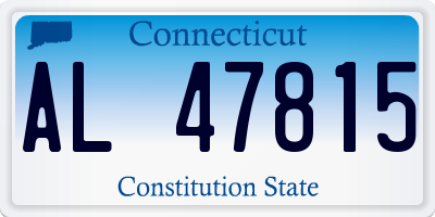 CT license plate AL47815