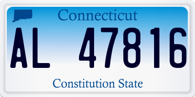 CT license plate AL47816