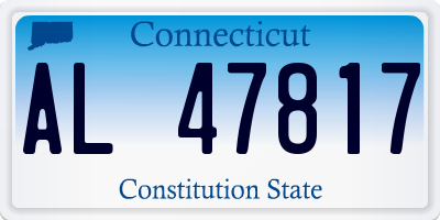 CT license plate AL47817