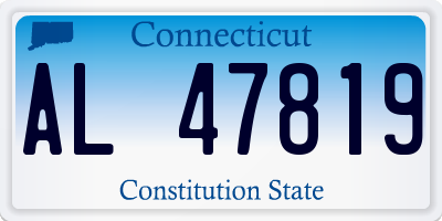 CT license plate AL47819