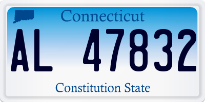 CT license plate AL47832