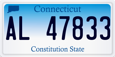 CT license plate AL47833