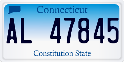 CT license plate AL47845