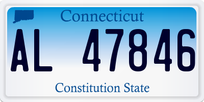 CT license plate AL47846