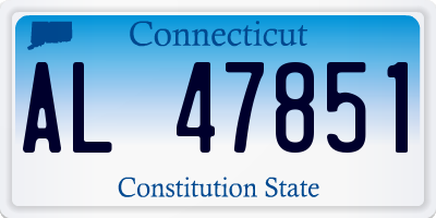 CT license plate AL47851
