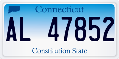 CT license plate AL47852