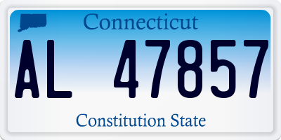 CT license plate AL47857