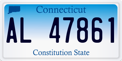 CT license plate AL47861