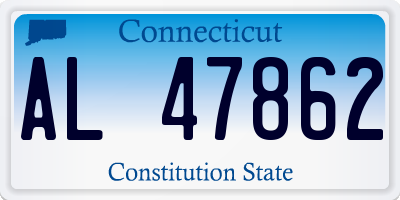 CT license plate AL47862
