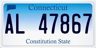 CT license plate AL47867