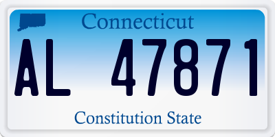 CT license plate AL47871