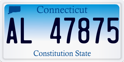 CT license plate AL47875