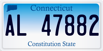 CT license plate AL47882