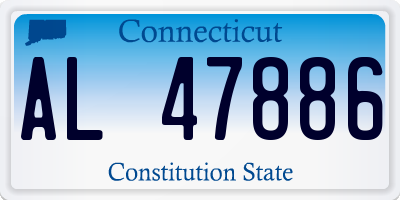 CT license plate AL47886