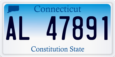 CT license plate AL47891