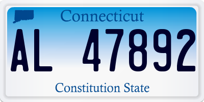 CT license plate AL47892