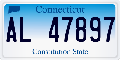 CT license plate AL47897
