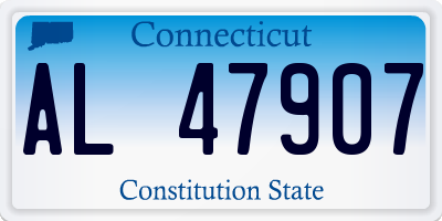 CT license plate AL47907