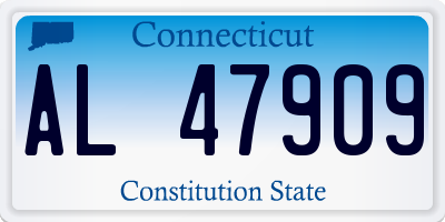 CT license plate AL47909