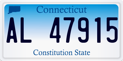 CT license plate AL47915