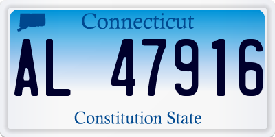 CT license plate AL47916
