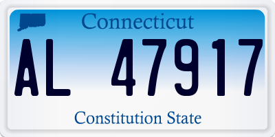 CT license plate AL47917