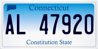 CT license plate AL47920