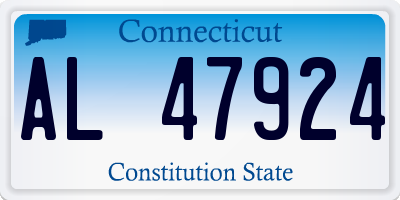 CT license plate AL47924