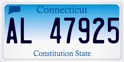 CT license plate AL47925
