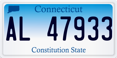 CT license plate AL47933