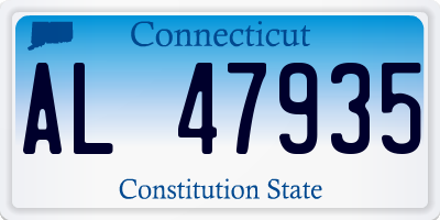 CT license plate AL47935