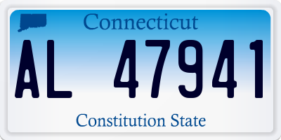 CT license plate AL47941