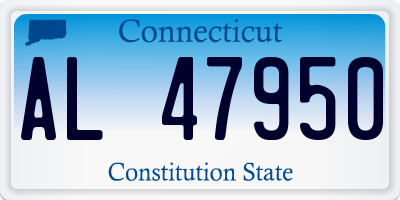 CT license plate AL47950