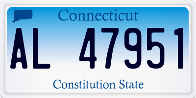 CT license plate AL47951