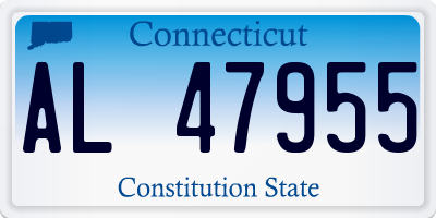 CT license plate AL47955