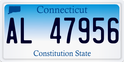 CT license plate AL47956