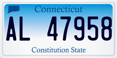 CT license plate AL47958