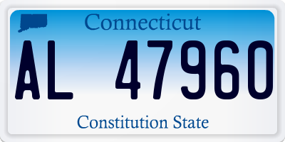 CT license plate AL47960