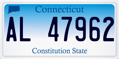CT license plate AL47962